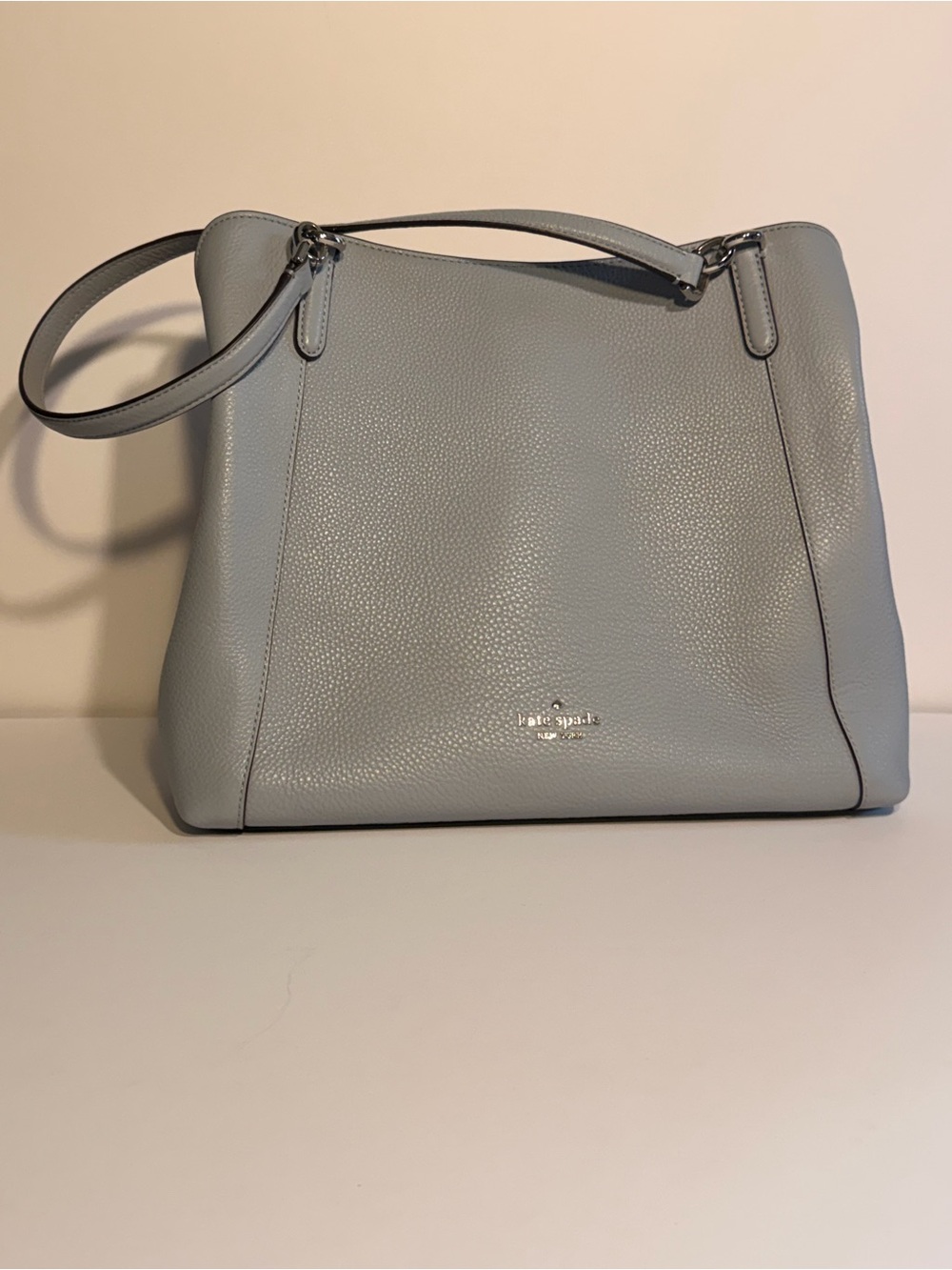 Kate Spade Pebbled Leather Shoulder Bag in Light Blue